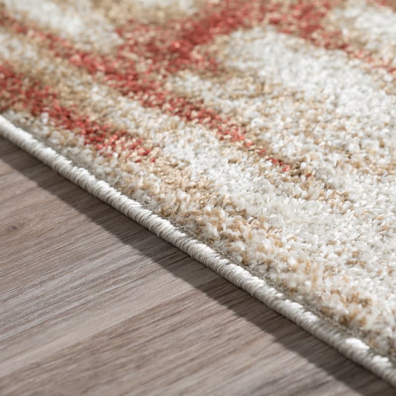 Addison Blair Spice/Rust/Taupe Tribal Striped Area Rug (8'2 x 10') - 8'2"X10'