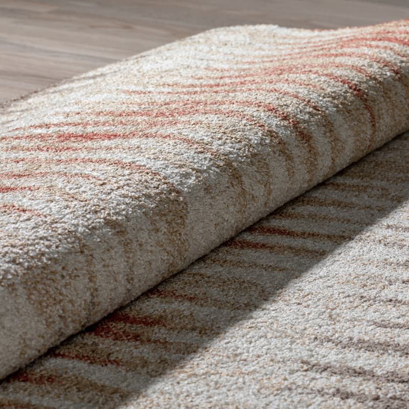Addison Blair Spice/Rust/Taupe Tribal Striped Area Rug (8'2 x 10') - 8'2"X10'