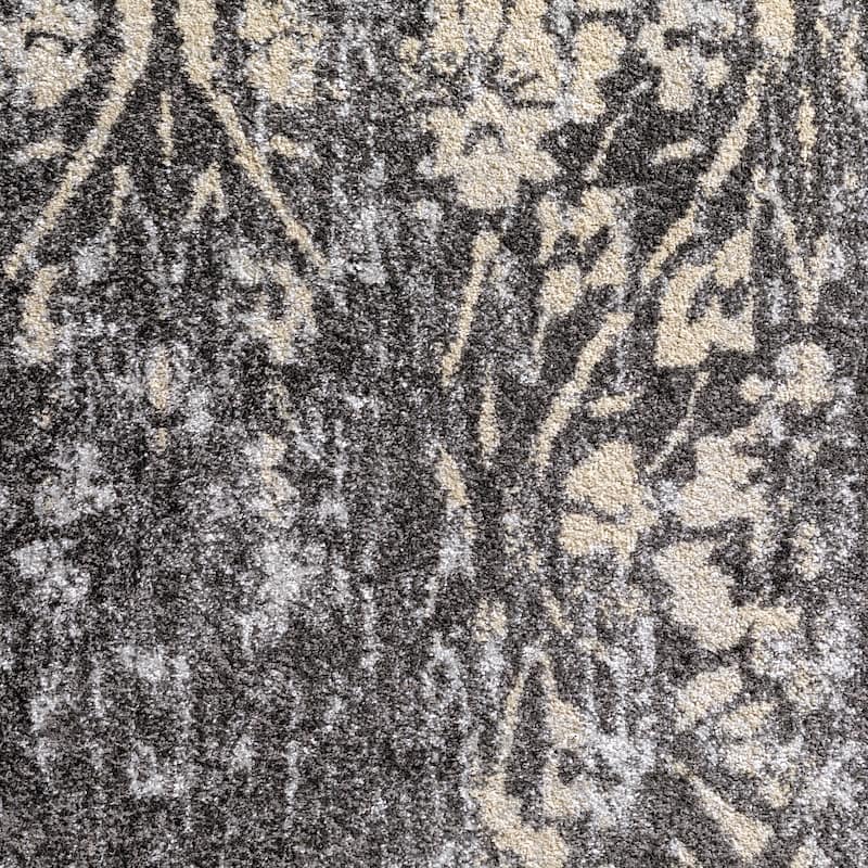 Addison Blair Grey/Pewter Vintage Damask Area Rug (8'2 x 10') - 8'2"X10'