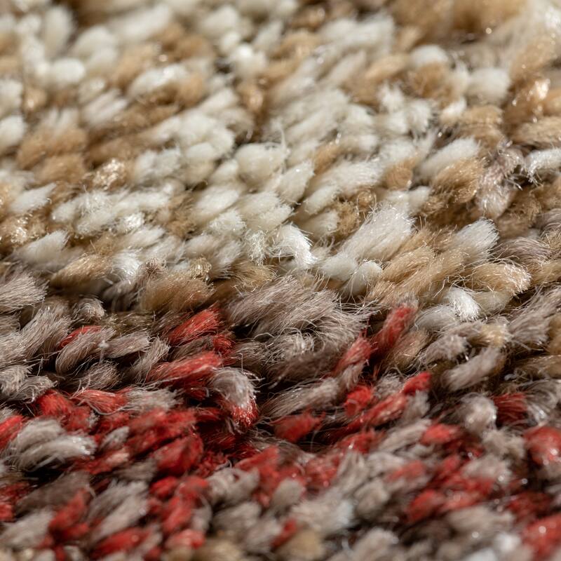 Addison Blair Spice/Beige Abstract Striped Area Rug (8'2 x10') - 8' 2" x 10'