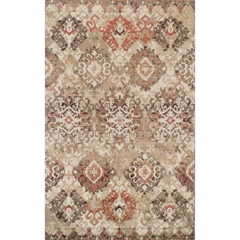 Addison Blair Distressed Ikat Multi Area Rug (8' x 10') - 8'2"X10'
