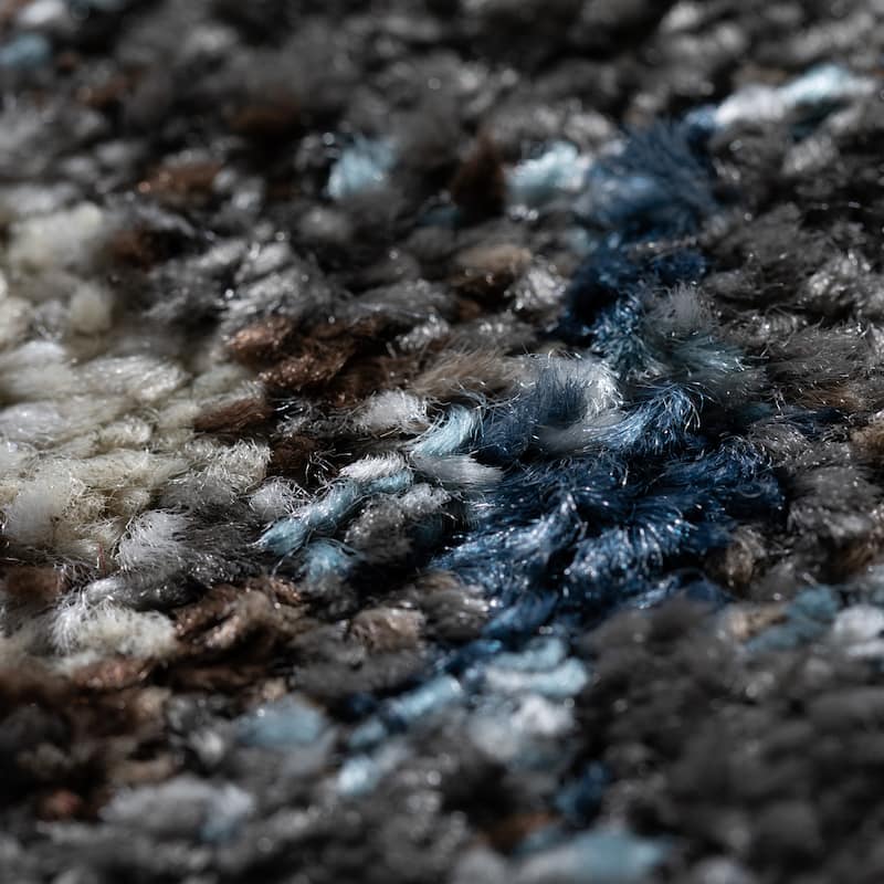 ADDISON Blair Distressed Ikat Gray/Blue Area Rug (8'2"X10') - 8'2"X10'