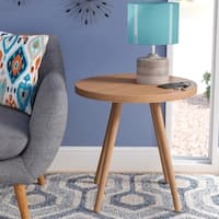 Corvus Lille Mid-century Bamboo Site End Table