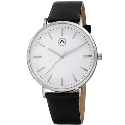 Akribos XXIV Classic Contemporary Timepiece Quartz Leather Strap Watch