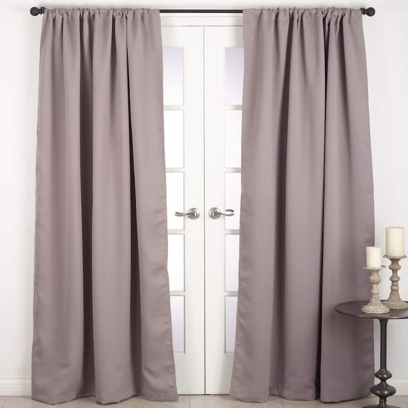 Solid Rod Pocket Blackout Window Curtain Panel - 54 inches wide x 96 inches long - Taupe