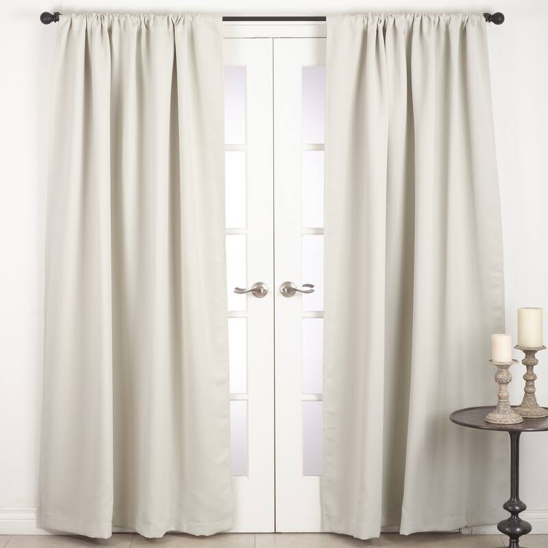 Solid Rod Pocket Blackout Window Curtain Panel