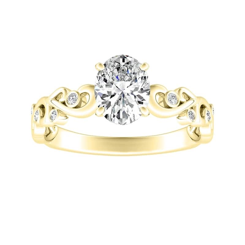 Auriya 14k Gold 1/2ctw Vintage Oval-cut Solitaire Diamond Engagement Ring