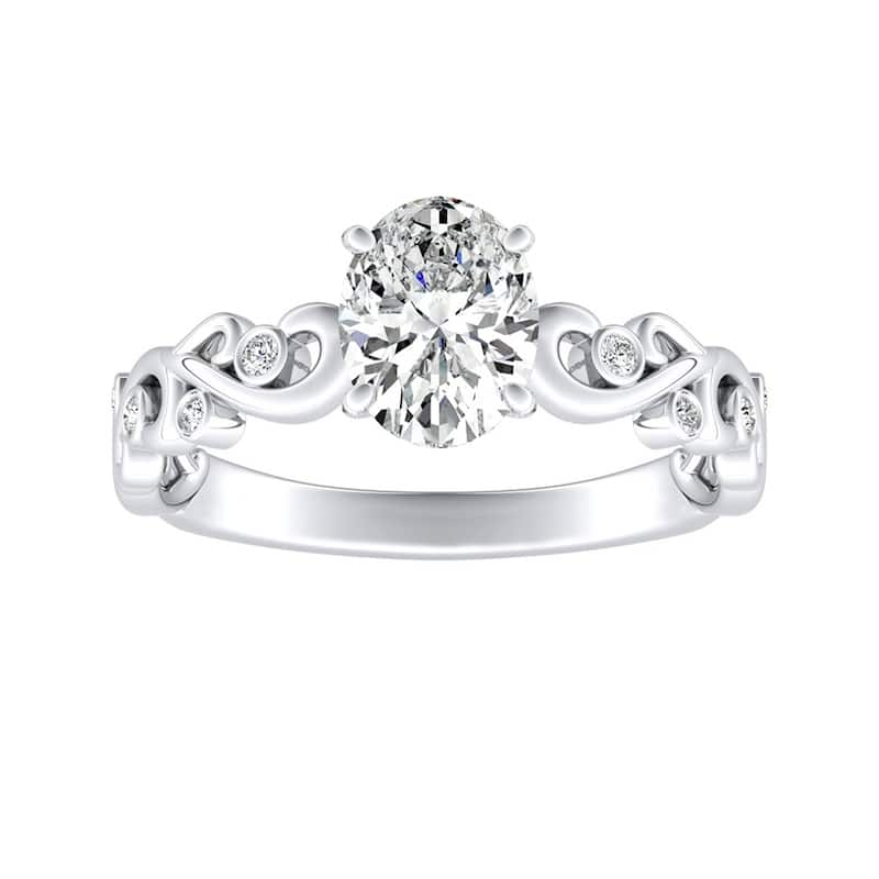 Auriya 14k Gold 1/2ctw Vintage Oval-cut Solitaire Diamond Engagement Ring