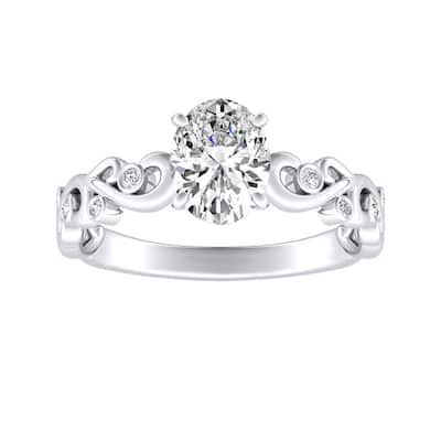 Auriya 14k Gold 1/2ctw Vintage Oval-cut Solitaire Diamond Engagement Ring
