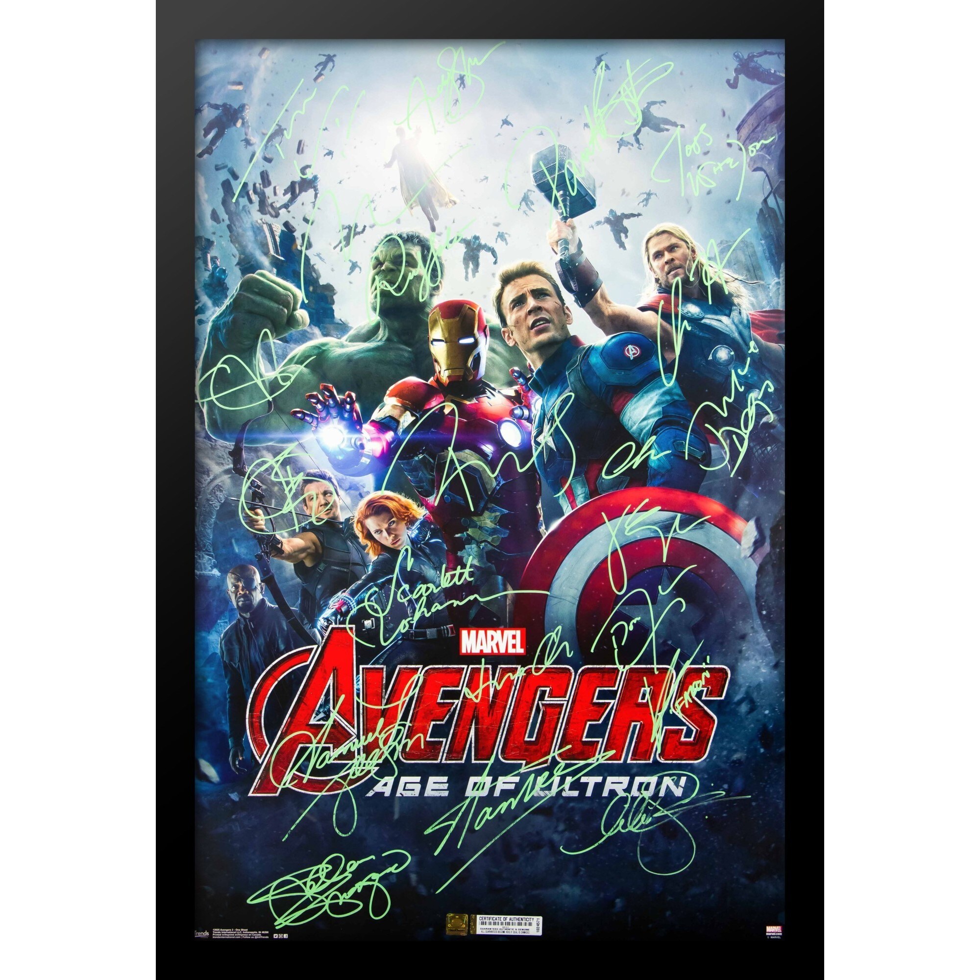 The Avengers Age Of Ultron Signed Movie Poster Overstock 18273681