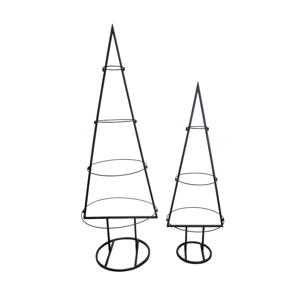 Metal Tabletop Ornament Tree Set