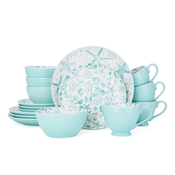 turquoise dinner plate set