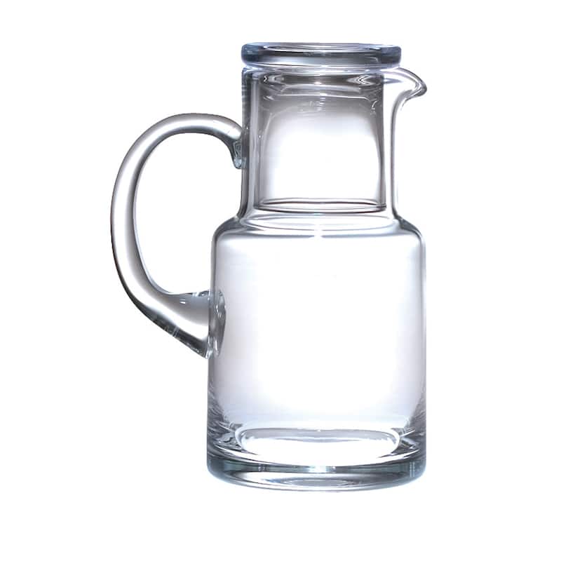 Majestic Gifts Glass Bedside Water Carafe Set with Handle