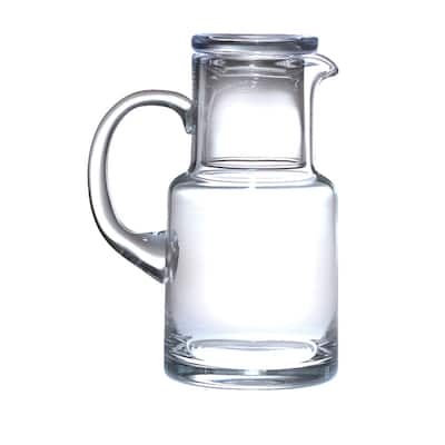 Majestic Gifts Glass Bedside Water Carafe Set with Handle