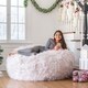 Lachlan Faux Furry Bean Bag by Christopher Knight Home - Thumbnail 1