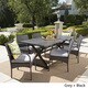 Ashworth Outdoor 7-piece Rectangular Wicker Aluminum Dining Set with Cushions by Christopher Knight Home - Thumbnail 1