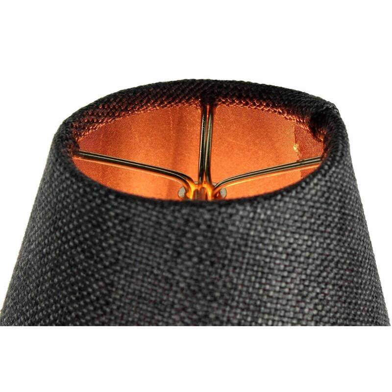 3x5x4 Granite Grey Burlap Lamp Shade - Clip-on Candelabra Shade
