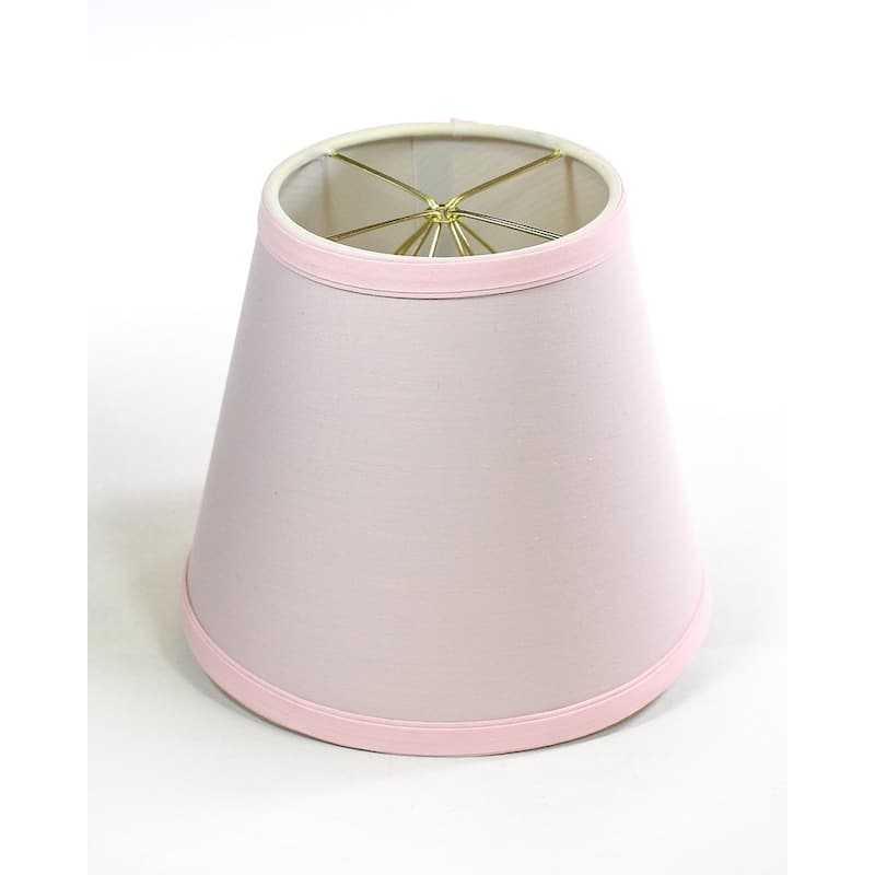 5x8x7 Empire Linen Edison Clip On Lamp Shade Pale Dogwood Pink