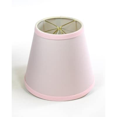 5x8x7 Empire Linen Edison Clip On Lamp Shade Pale Dogwood Pink