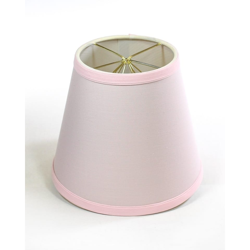 5x8x7 Empire Linen Edison Clip On Lamp Shade Pale Dogwood Pink
