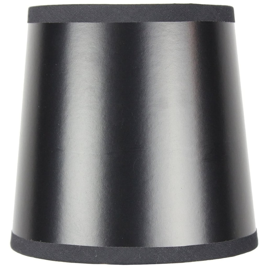 5x6x5 Black Parchment Gold-Lined Drum Chandelier Clip-On Lampshade