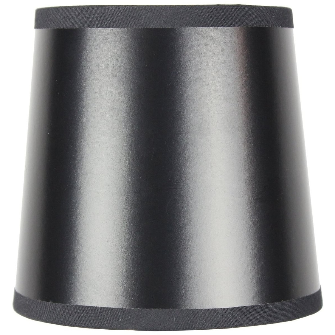5x6x5 Black Parchment Gold-Lined Drum Chandelier Clip-On Lampshade