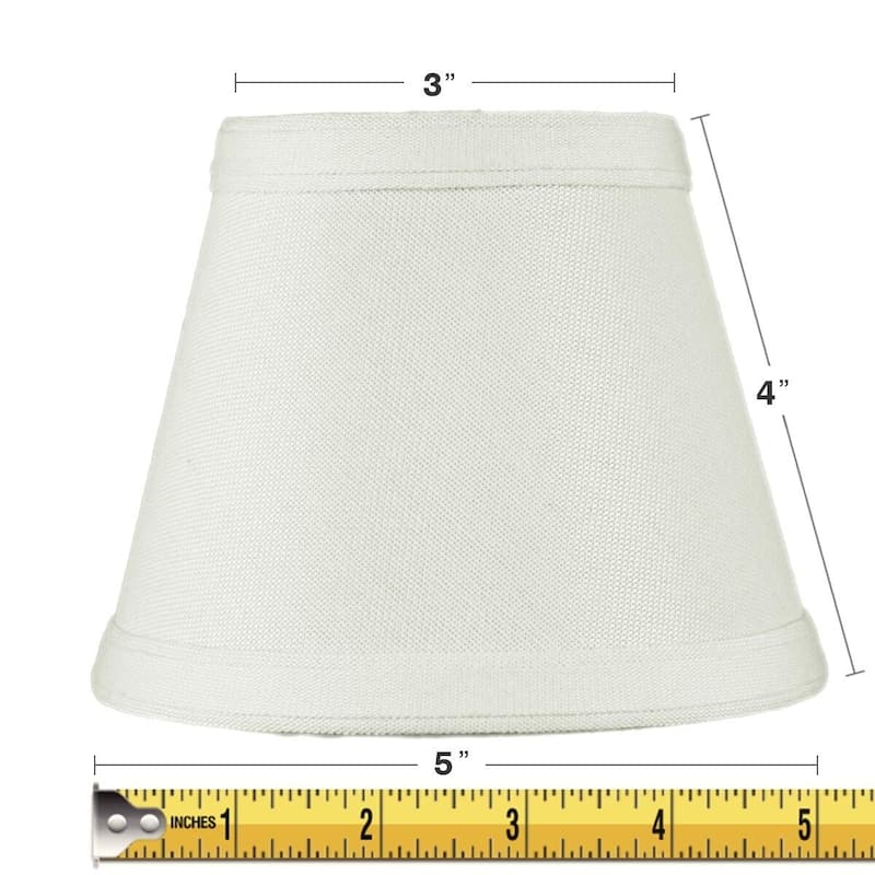 3x5x4 Clip-on Candelabra Lamp Shade Light Oatmeal