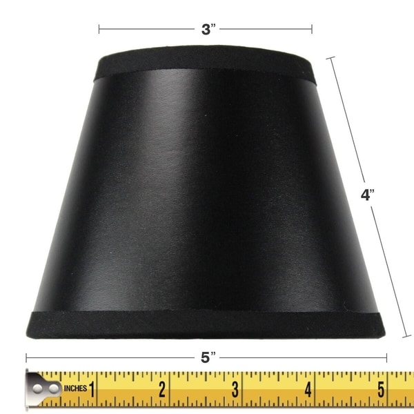3x5x4 Black Parchment Gold Lined Chandelier Candle Clip Lamp 3x5x4 Black Parchment Gold Lined Chandelier Candle Clip Lamp Shade