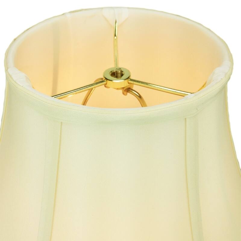 8x17x12 Egg Shell Shantung Lamp Shade with White liner