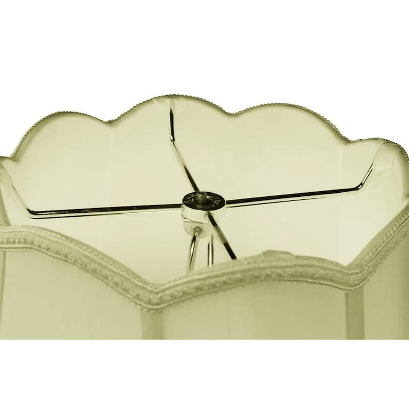 9x18x13 Scalloped Bell Lamp Shade Eggshell