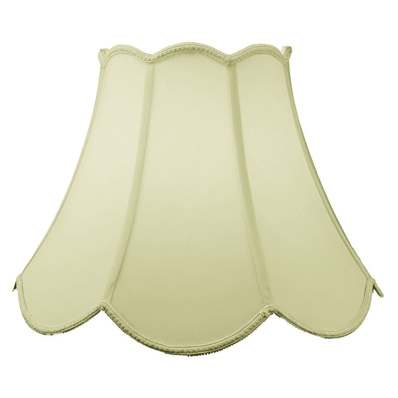 9x18x13 Scalloped Bell Lamp Shade Eggshell