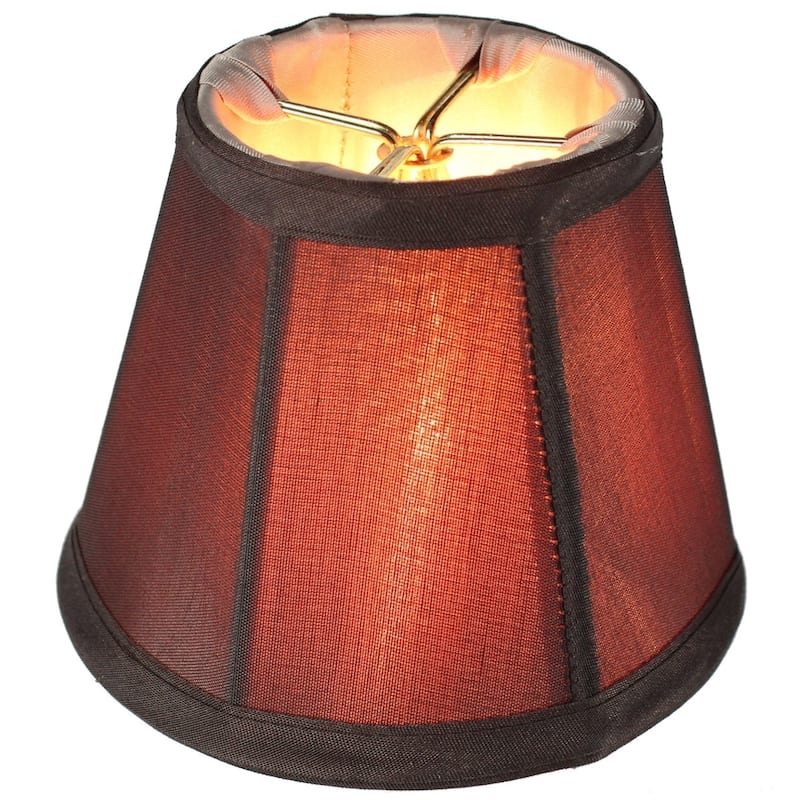 3x5x4 Chandelier Chocolate Bavarian Fabric Clip-On Lampshade