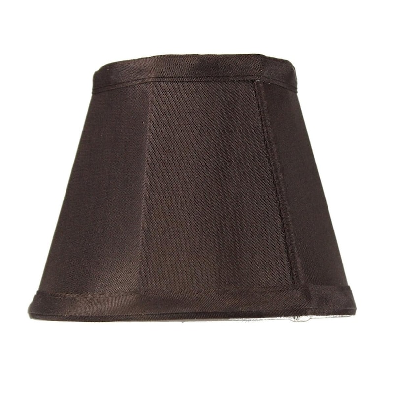 3x5x4 Chandelier Chocolate Bavarian Fabric Clip-On Lampshade