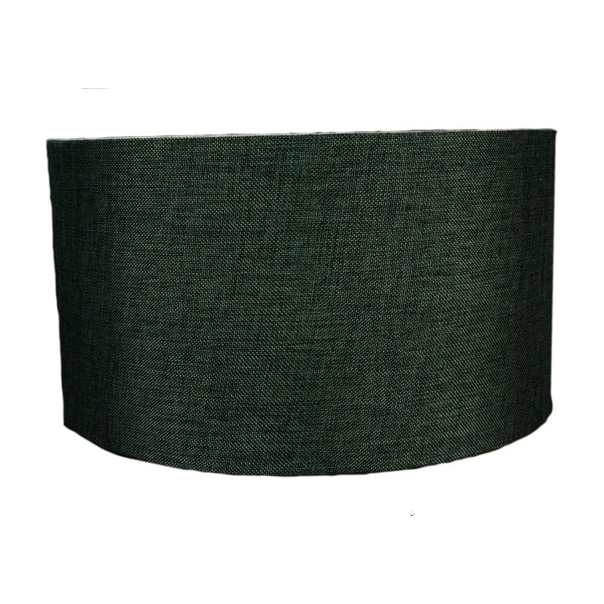 Granite Grey Burlap Hardback Drum Lampshade 14x14x7