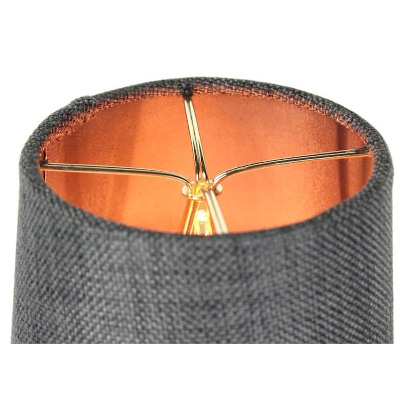 4.5x 5.5x 5.25 Granite Grey Burlap Drum Shade