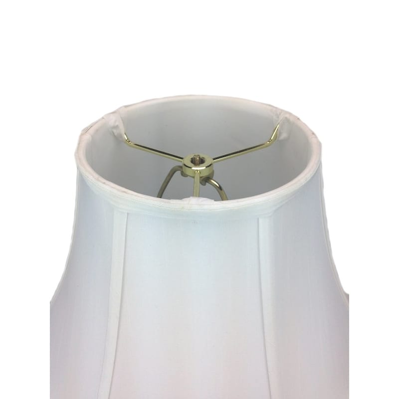 7x17x12.5 White Bell Shantung Shade