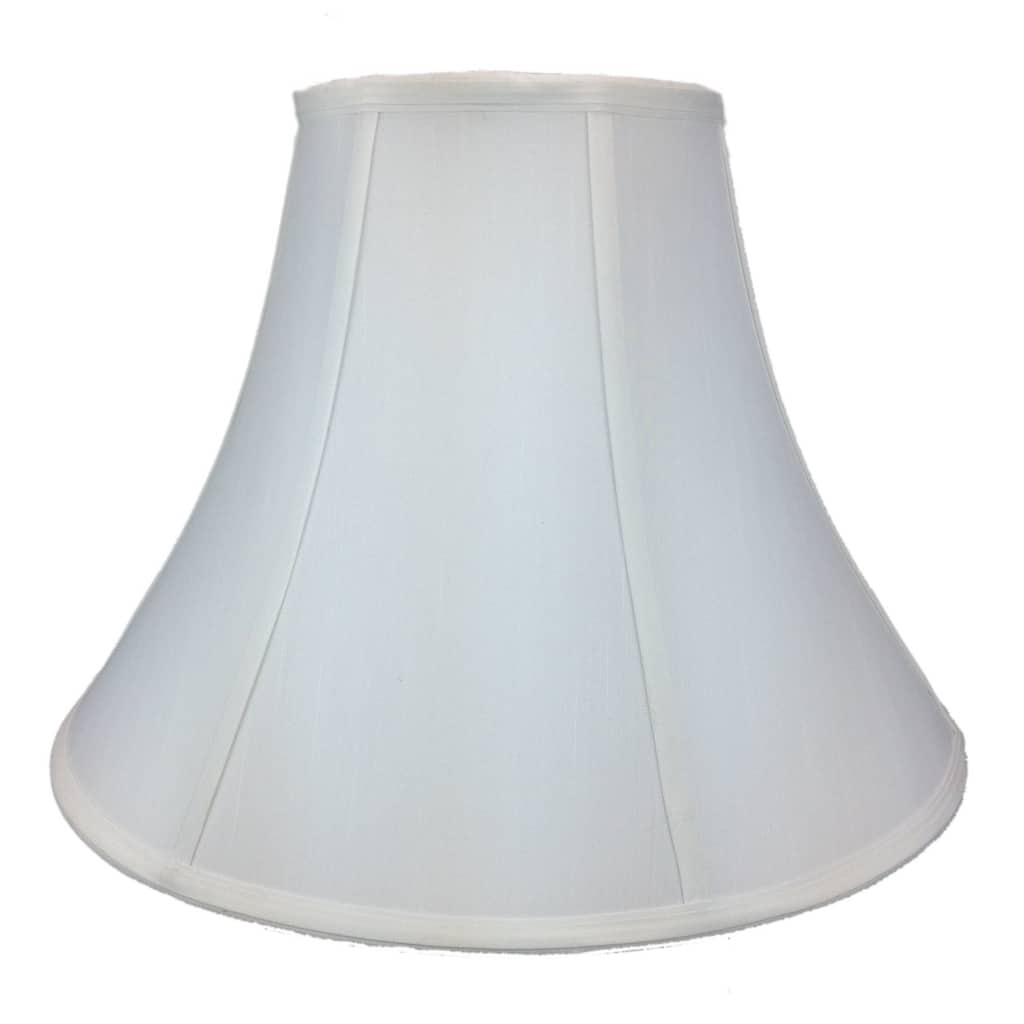 7x17x12.5 White Bell Shantung Shade