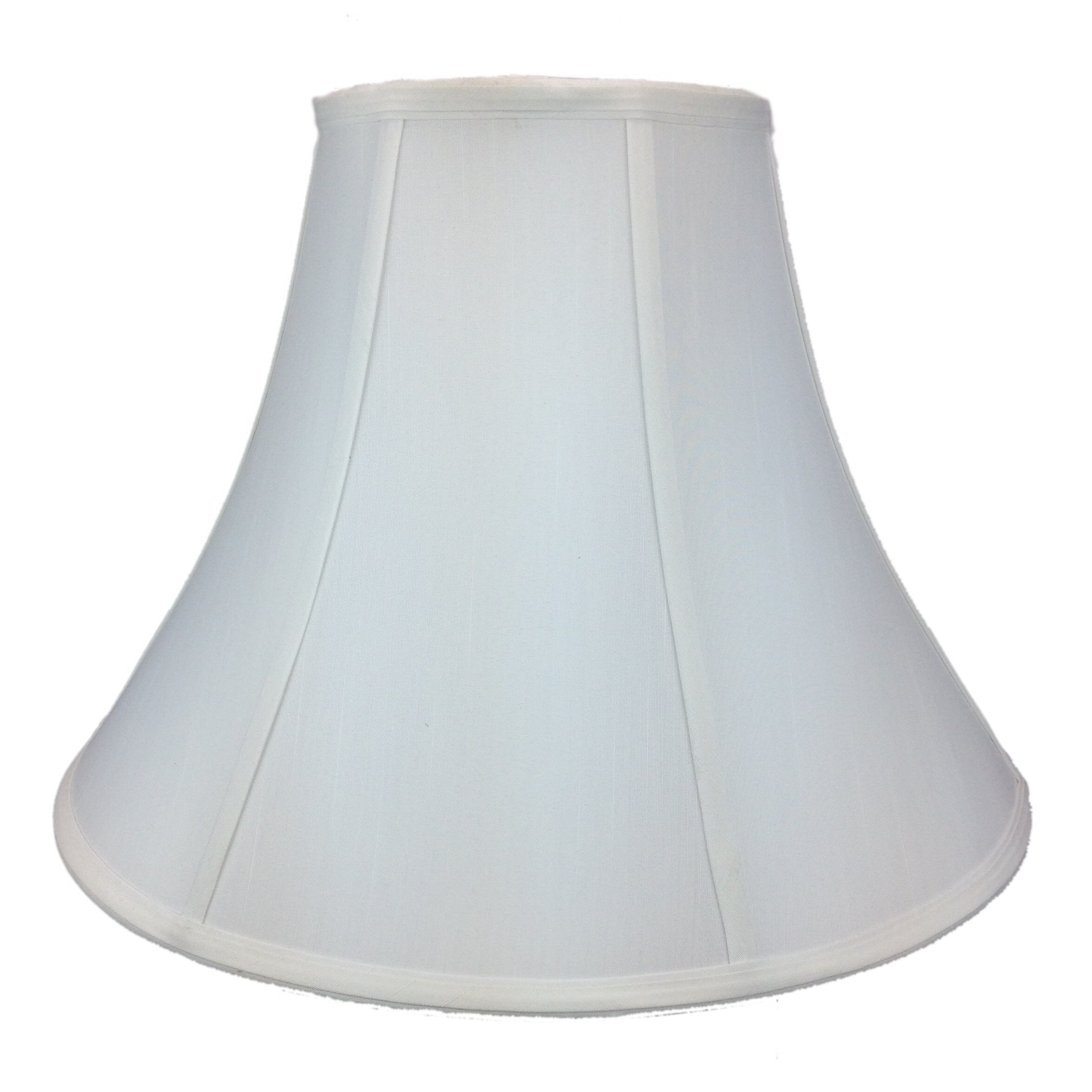 7x17x12.5 White Bell Shantung Shade