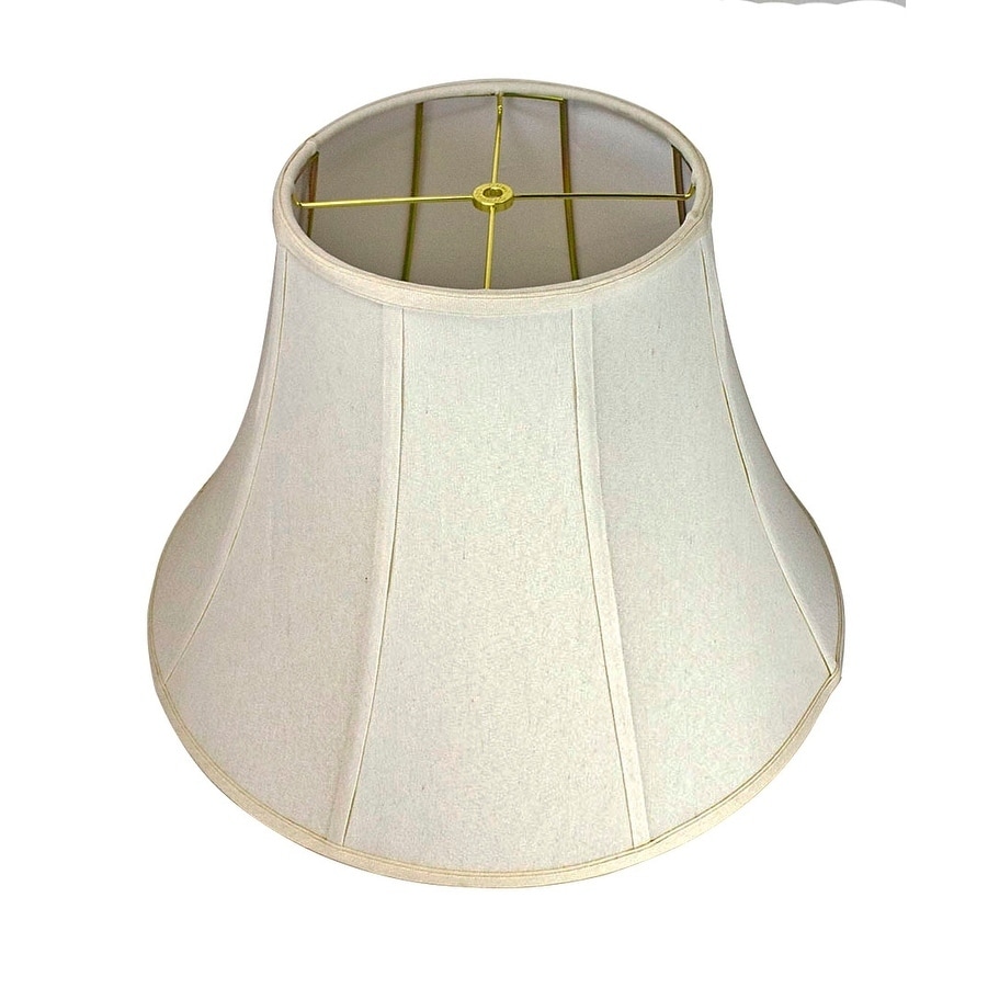 10x20x15 Collapsible Premium Linen Bell Lampshade Light Oatmeal