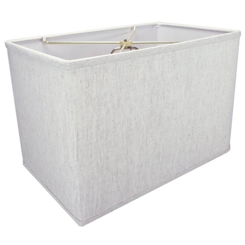 Rectangular Drum Lampshade (10x16) (10x16) x 11 Textured Oatmeal