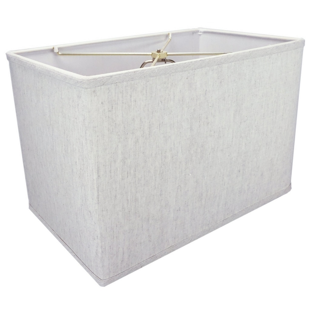 Rectangular Drum Lampshade (10x16) (10x16) x 11 Textured Oatmeal