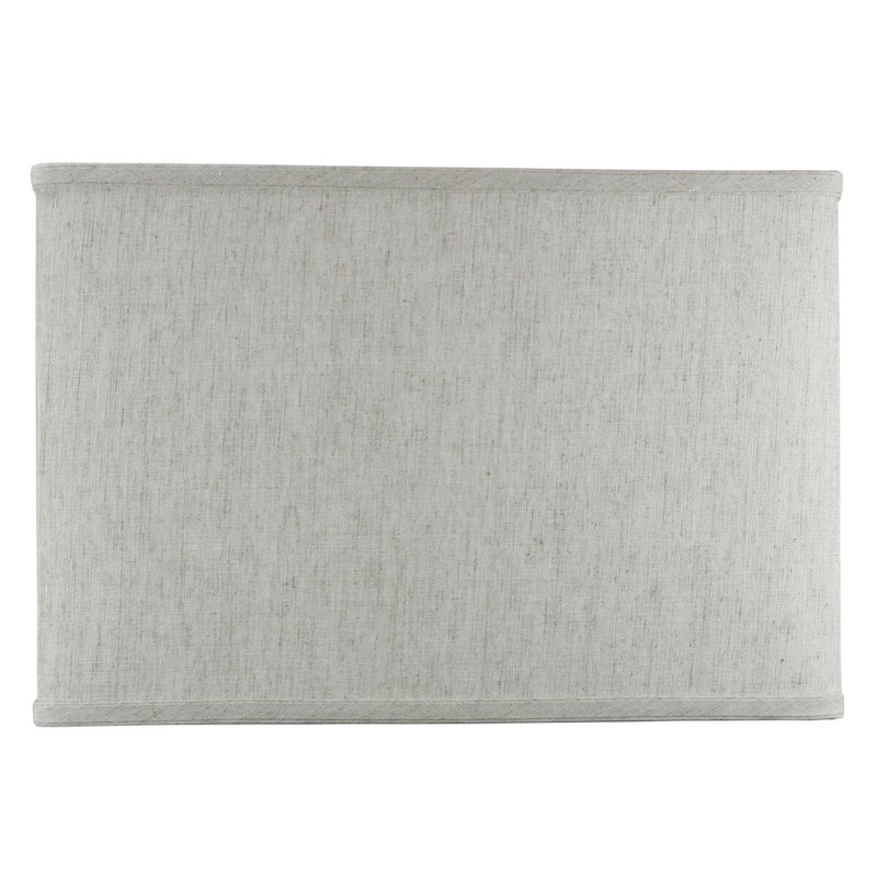Rectangular Drum Lampshade (10x16) (10x16) x 11 Textured Oatmeal