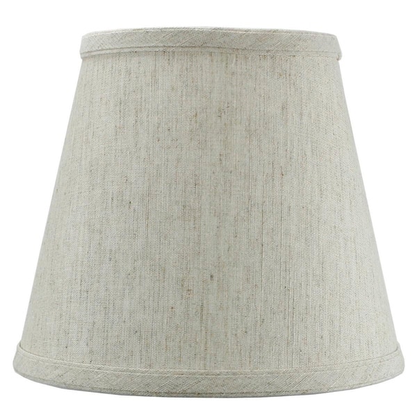 Fabric Clip-On Lampshade – Small Pleated Shade For Table Lamps, Wall Sconces, Ceiling Lights, 5.9 X 5.5 X 4.5 Inch, Iron Frame, Beige/As Shown