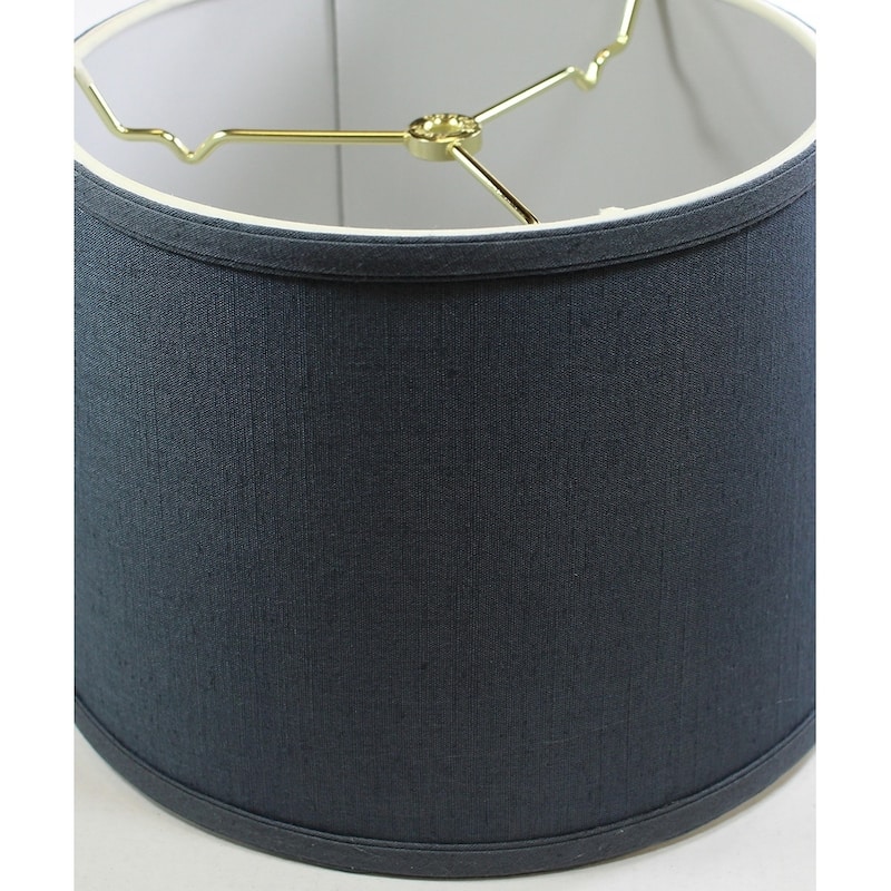 Hardback Shallow Drum Lamp Shade 10x12x8 Textured Slate