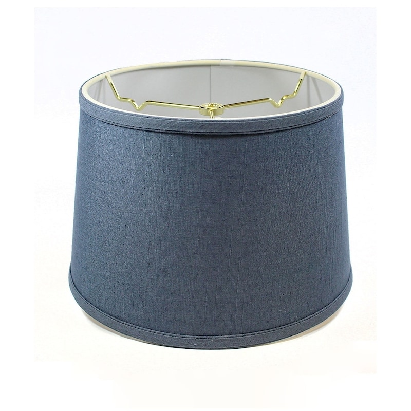Hardback Shallow Drum Lamp Shade 10x12x8 Textured Slate