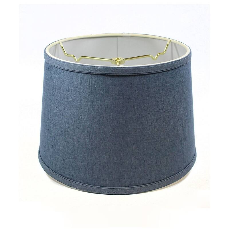 Hardback Shallow Drum Lamp Shade 10x12x8 Textured Slate