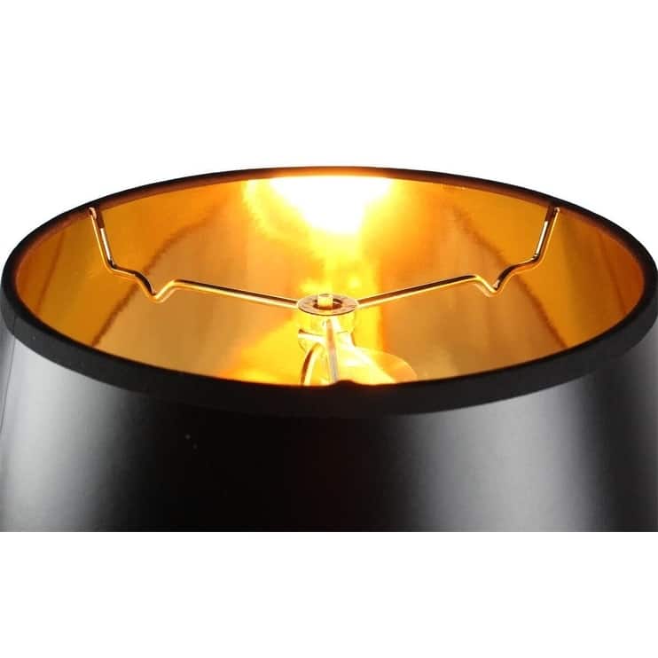 10x18x15 Black Parchment Gold-Lined Empire Lamp Shade