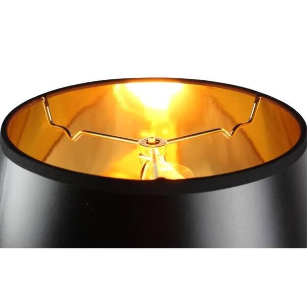 10x18x15 Black Parchment Gold Lined Empire Lamp Shade 10x18x15 Black Parchment Gold Lined Empire Lamp Shade