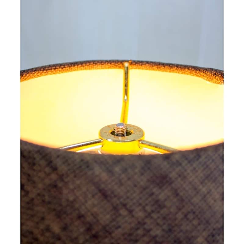 6x12x9 Hard Back Empire Lamp Shade - Chocolate Burlap