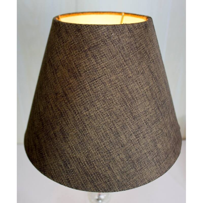6x12x9 Hard Back Empire Lamp Shade - Chocolate Burlap